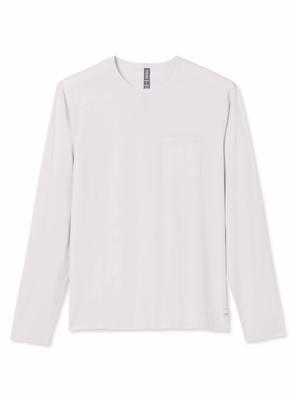 Vuori Men's Long Sleeve Feather Pocket Tee - Frost Gray